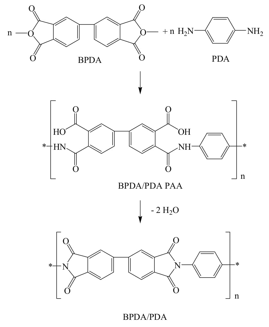 Synthesis of BPDA/PDA polyimide