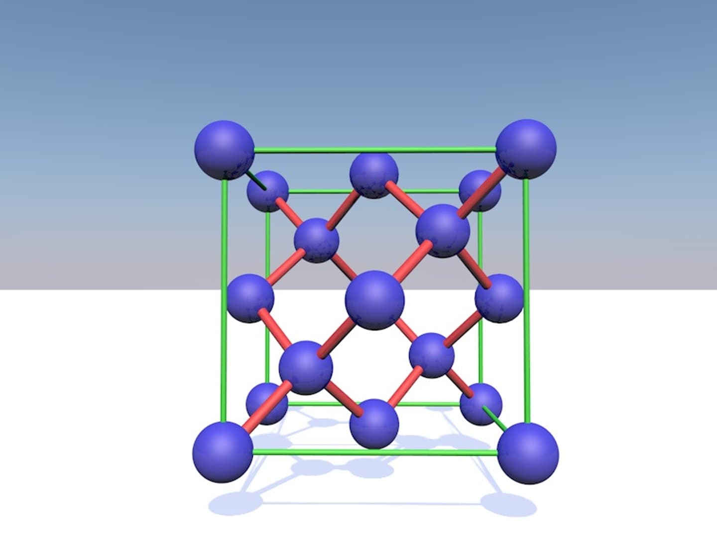 3d drawing depicting a silicon lattice